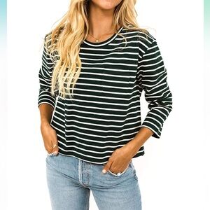 Roolee Crop Striped T-Shirt
